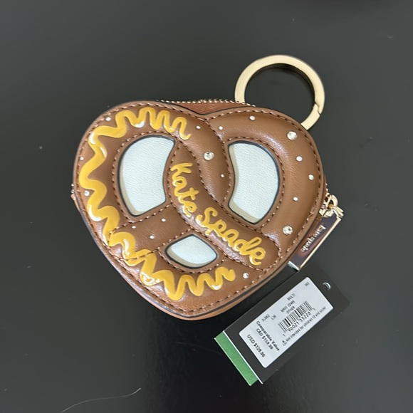 Kate Spade Brown Pretzel Keychain Bag - Picture 4 of 9